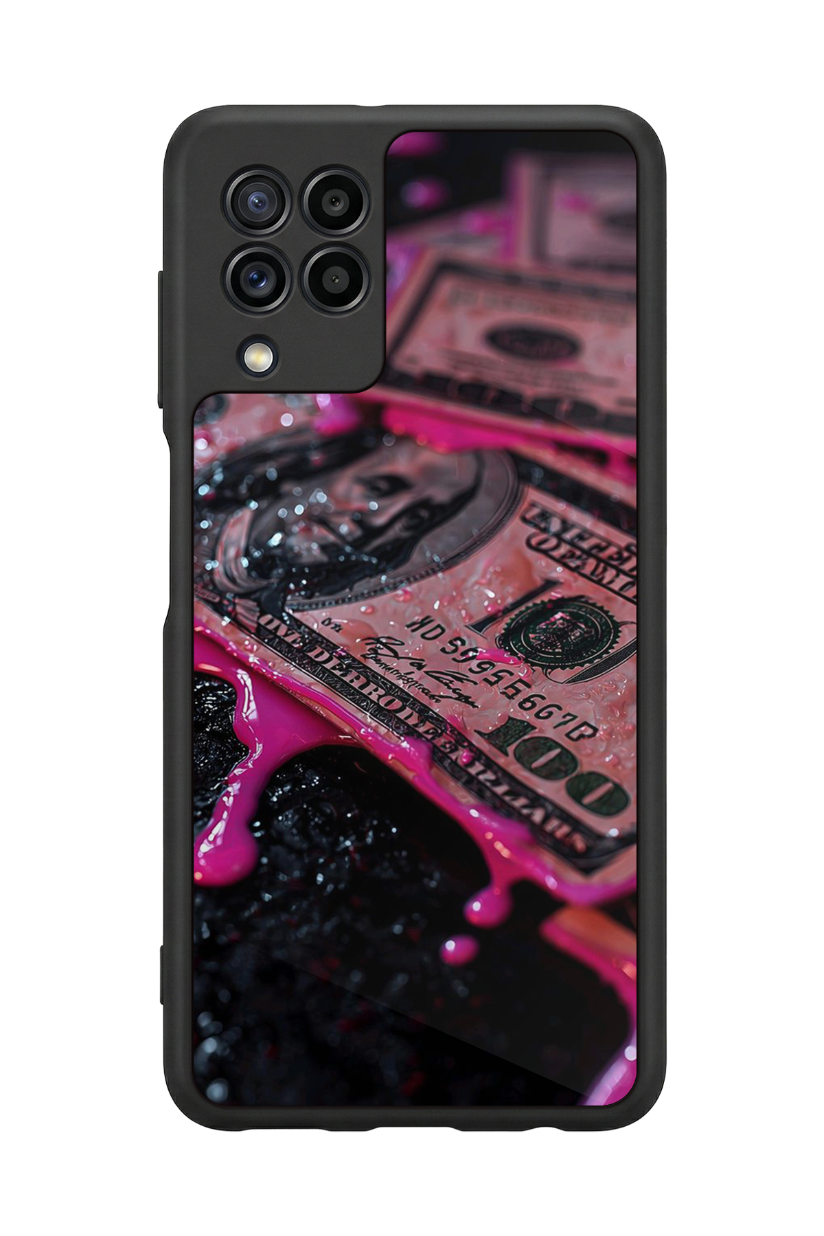 Samsung Galaxy M32 Uyumlu Para Tasarımlı Glossy Premium Kılıf
