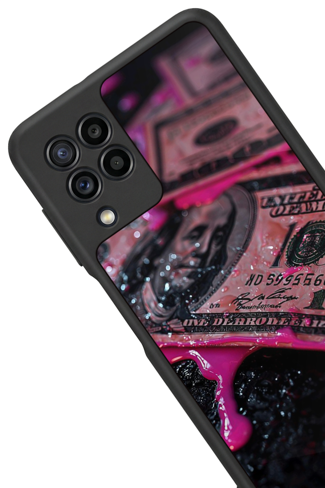 Samsung Galaxy M32 Uyumlu Para Tasarımlı Glossy Premium Kılıf