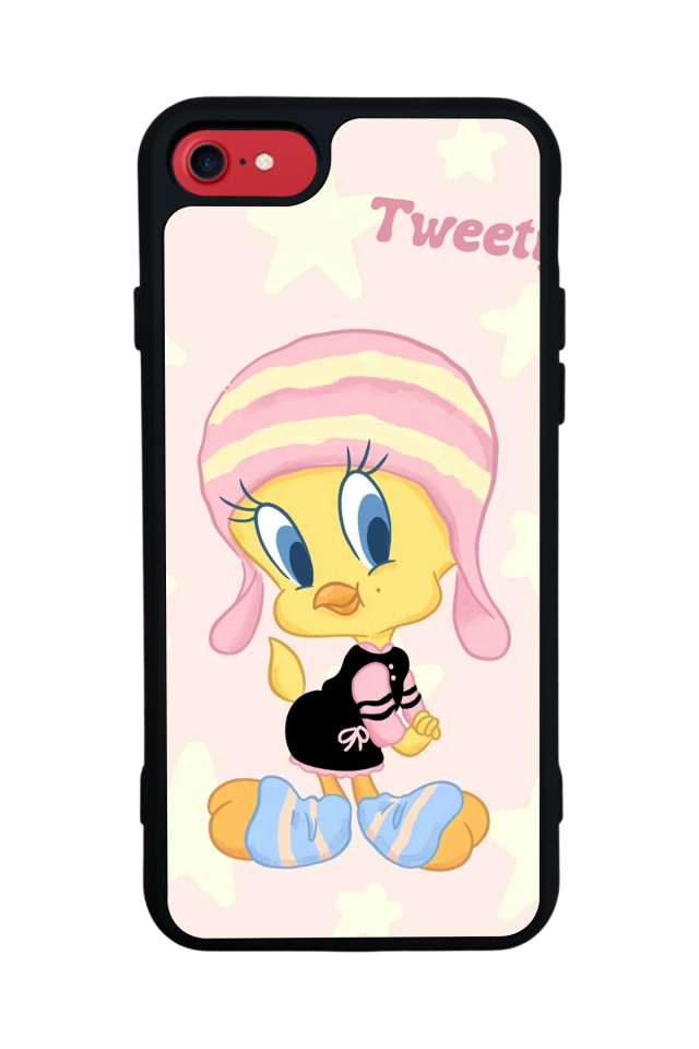 iPhone SE Uyumlu Tweety Tasarımlı Glossy Premium Kılıf