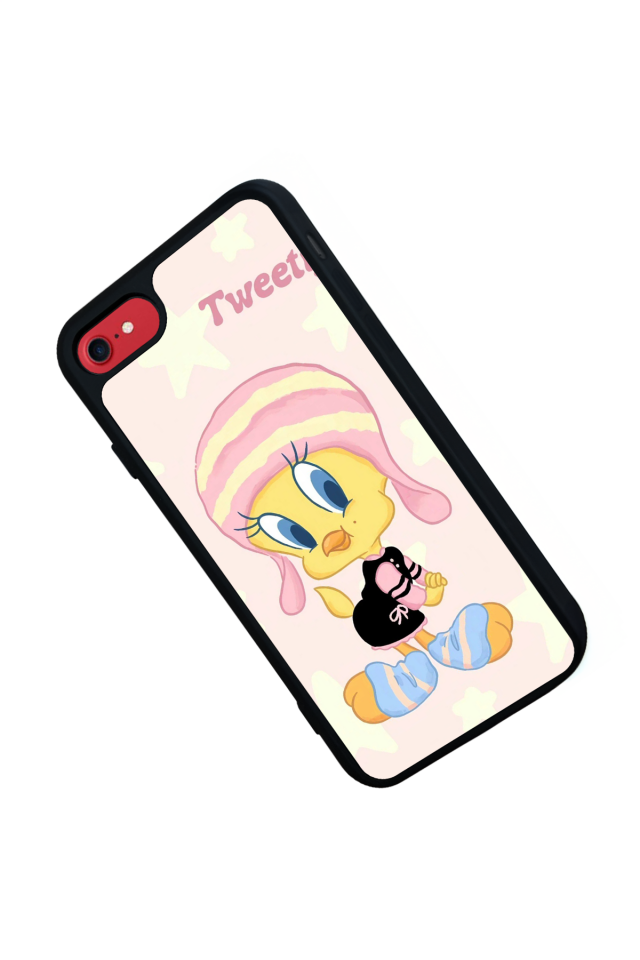 iPhone SE Uyumlu Tweety Tasarımlı Glossy Premium Kılıf