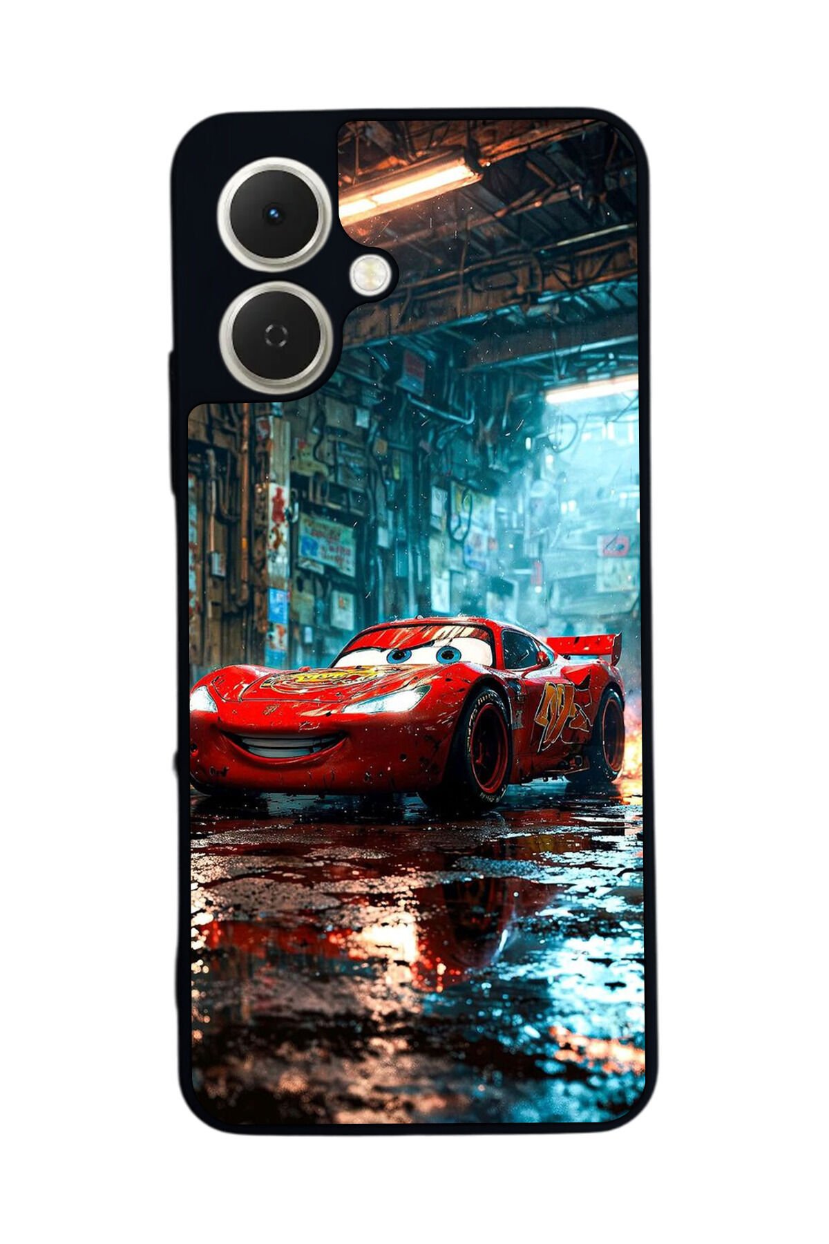Tecno Spark GO 2 Uyumlu Şimsek McQueen Tasarımlı Glossy Premium Kılıf