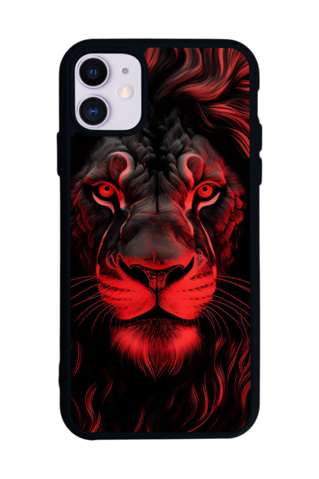 iPhone 11 Uyumlu Aslan Tasarımlı Glossy Premium Kılıf