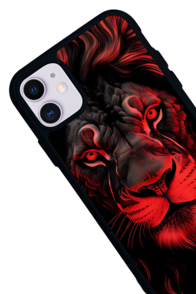 iPhone 11 Uyumlu Aslan Tasarımlı Glossy Premium Kılıf