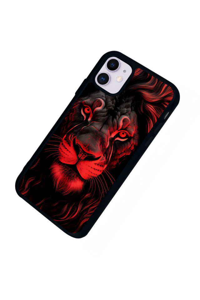 iPhone 11 Uyumlu Aslan Tasarımlı Glossy Premium Kılıf