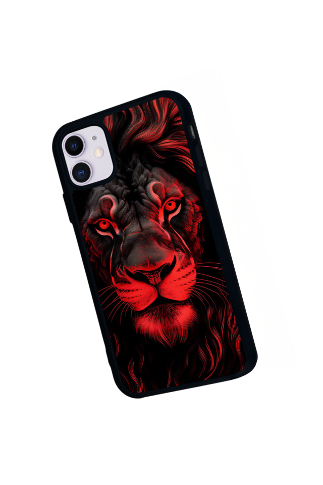 iPhone 11 Uyumlu Aslan Tasarımlı Glossy Premium Kılıf