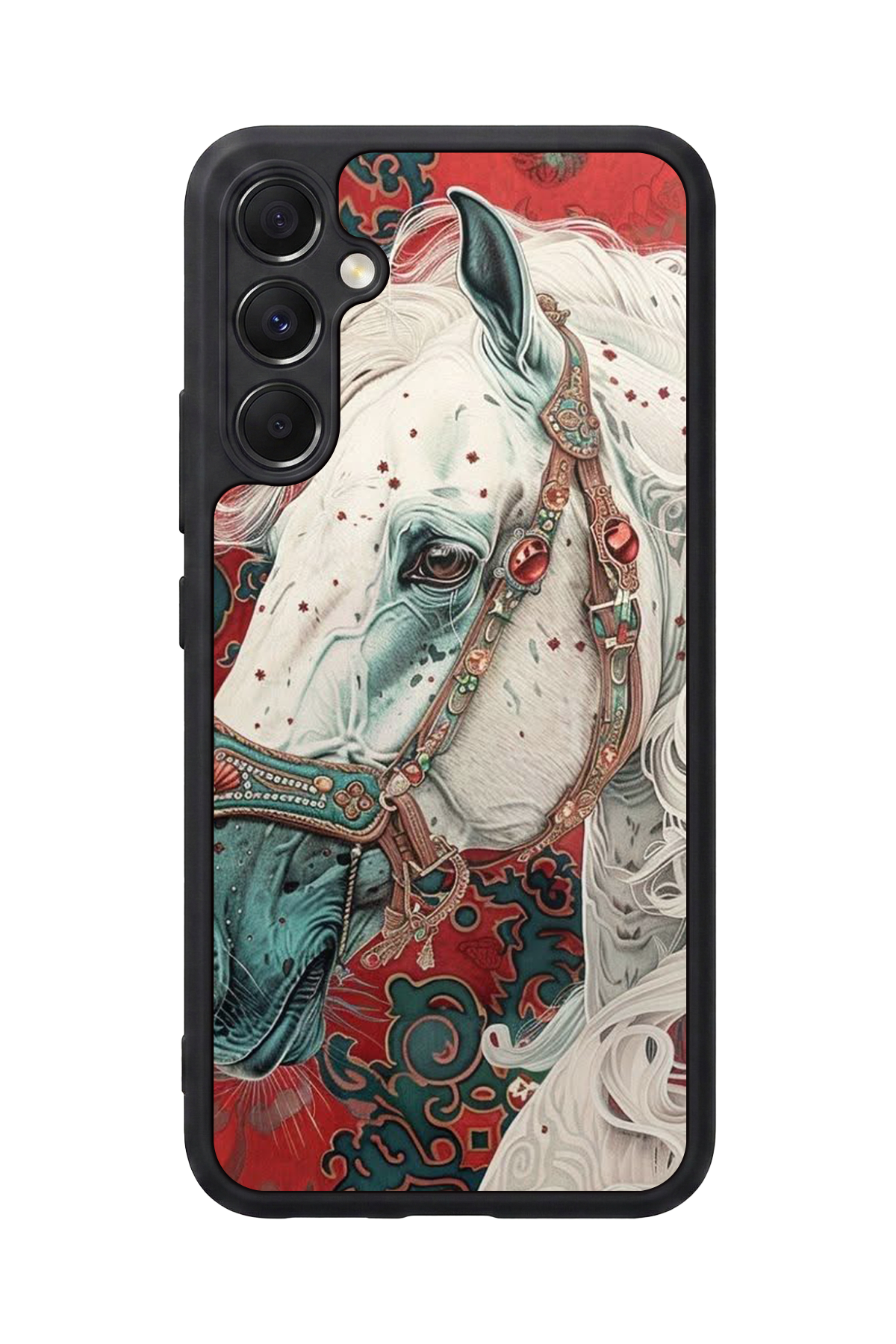 Samsung Galaxy A34 Uyumlu At Horse Tasarımlı Glossy Premium Kılıf