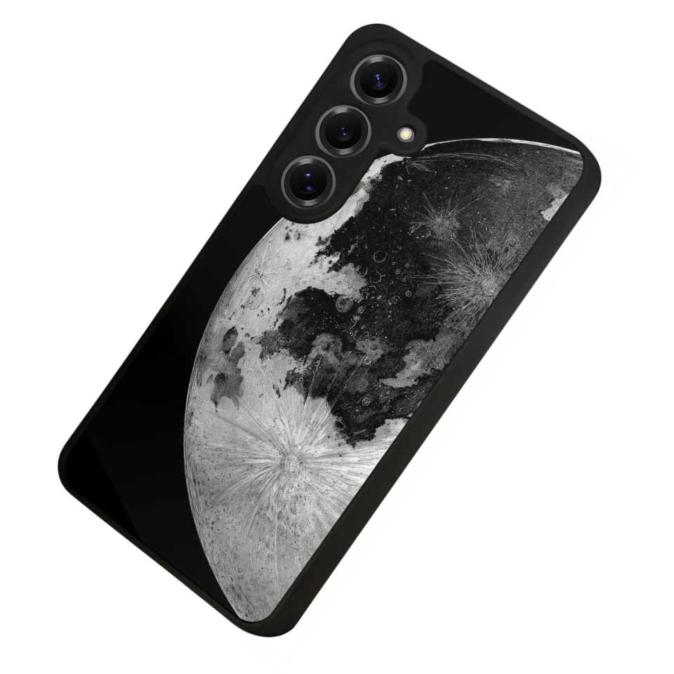 Samsung Galaxy S25 Uyumlu Ay Tasarımlı Glossy Premium Kılıf