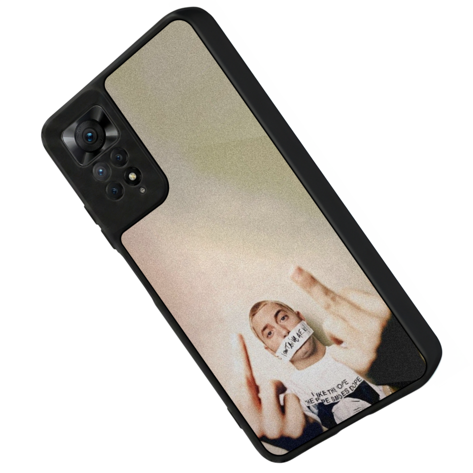 Xiaomi Redmi Note 12 Pro Uyumlu Eminem Tasarımlı Glossy Premium Kılıf