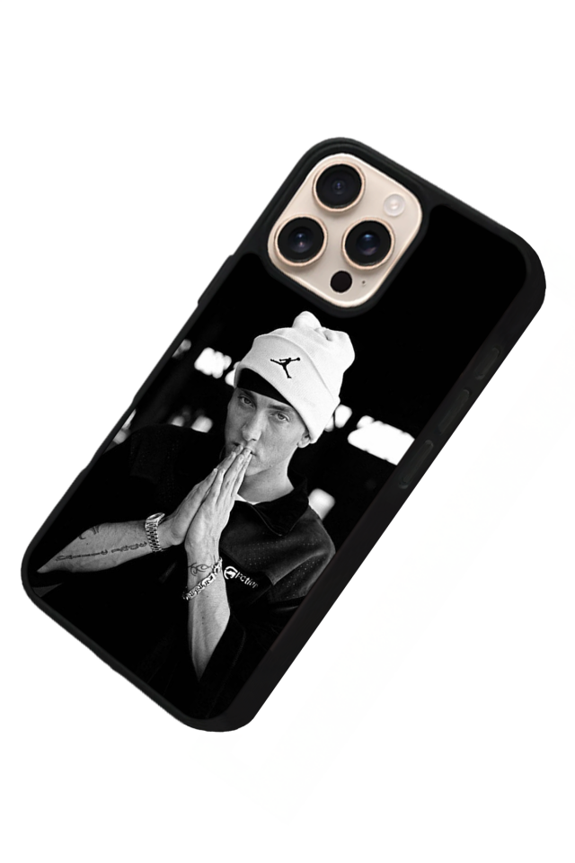 iPhone 14 Pro Uyumlu Eminem Tasarımlı Glossy Premium Kılıf