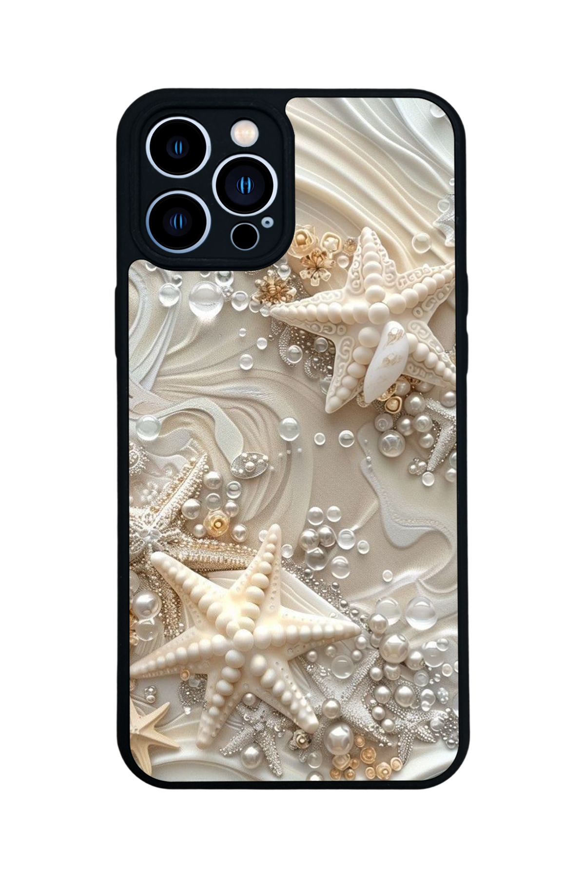 iPhone 13 Pro Max Uyumlu  İnci Tasarımlı Glossy Premium Kılıf