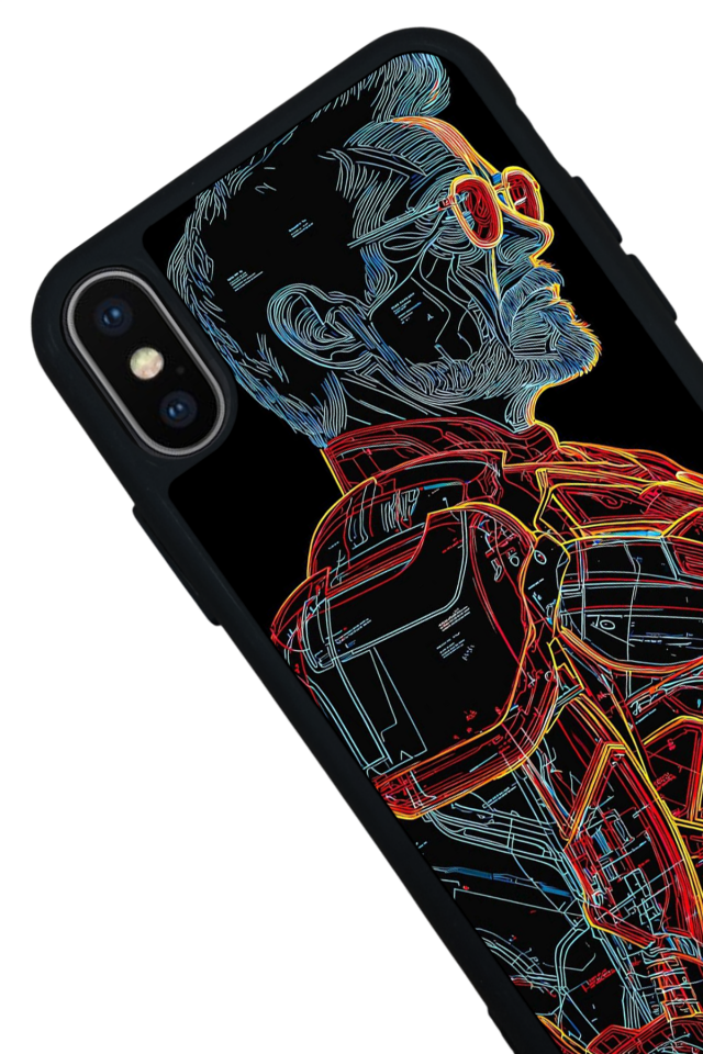 iPhone X/ XS Uyumlu Iron Man ( Demir Adam ) Tasarımlı Glossy Premium Kılıf
