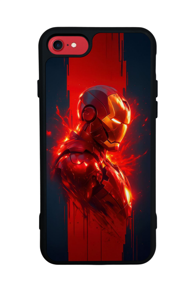 iPhone 7 Uyumlu  Iron Man ( Demir Adam ) Tasarımlı Glossy Premium Kılıf