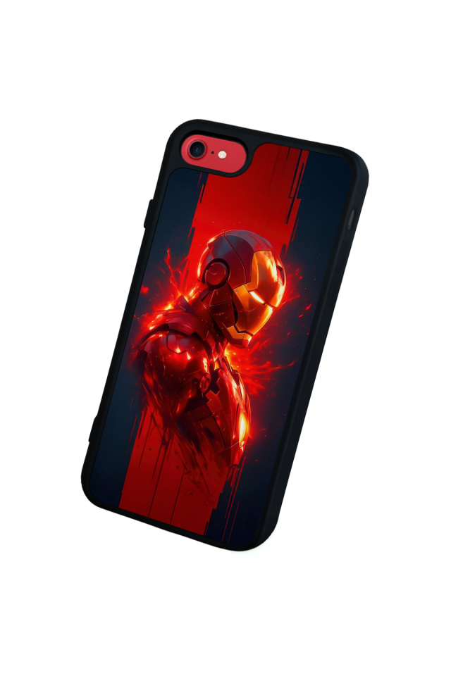 iPhone 7 Uyumlu  Iron Man ( Demir Adam ) Tasarımlı Glossy Premium Kılıf
