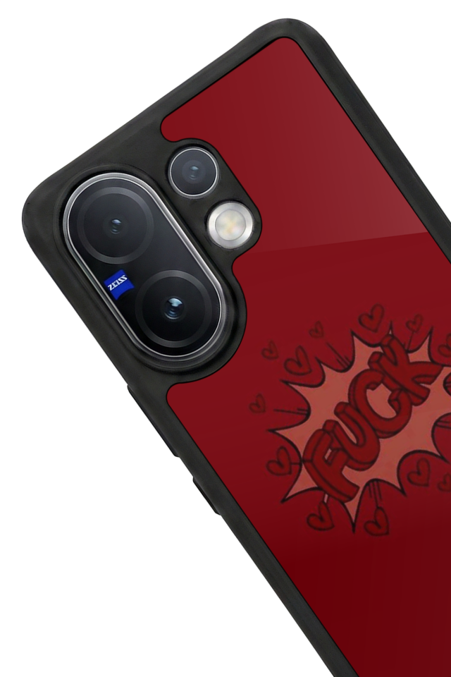 Vivo V60 Uyumlu Kalp Love Tasarımlı Glossy Premium Kılıf