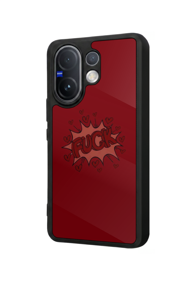 Vivo V60 Uyumlu Kalp Love Tasarımlı Glossy Premium Kılıf