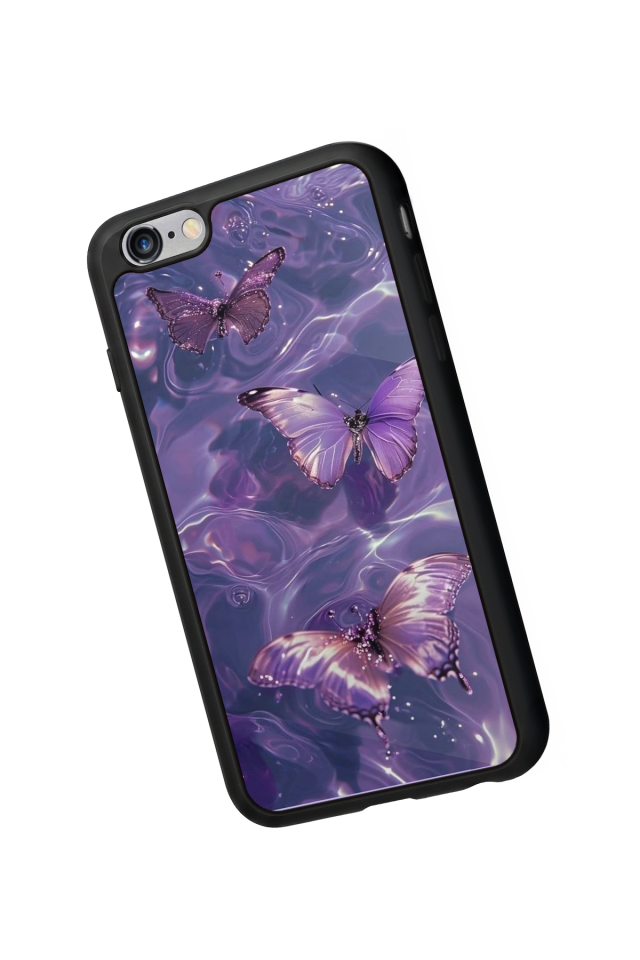 iPhone 6 Plus Uyumlu Kelebek Tasarımlı Glossy Premium Kılıf