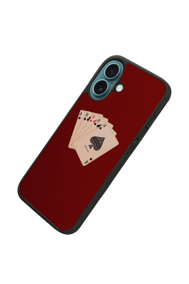 iPhone 16 Uyumlu Kirmizi Tasarımlı Glossy Premium Kılıf