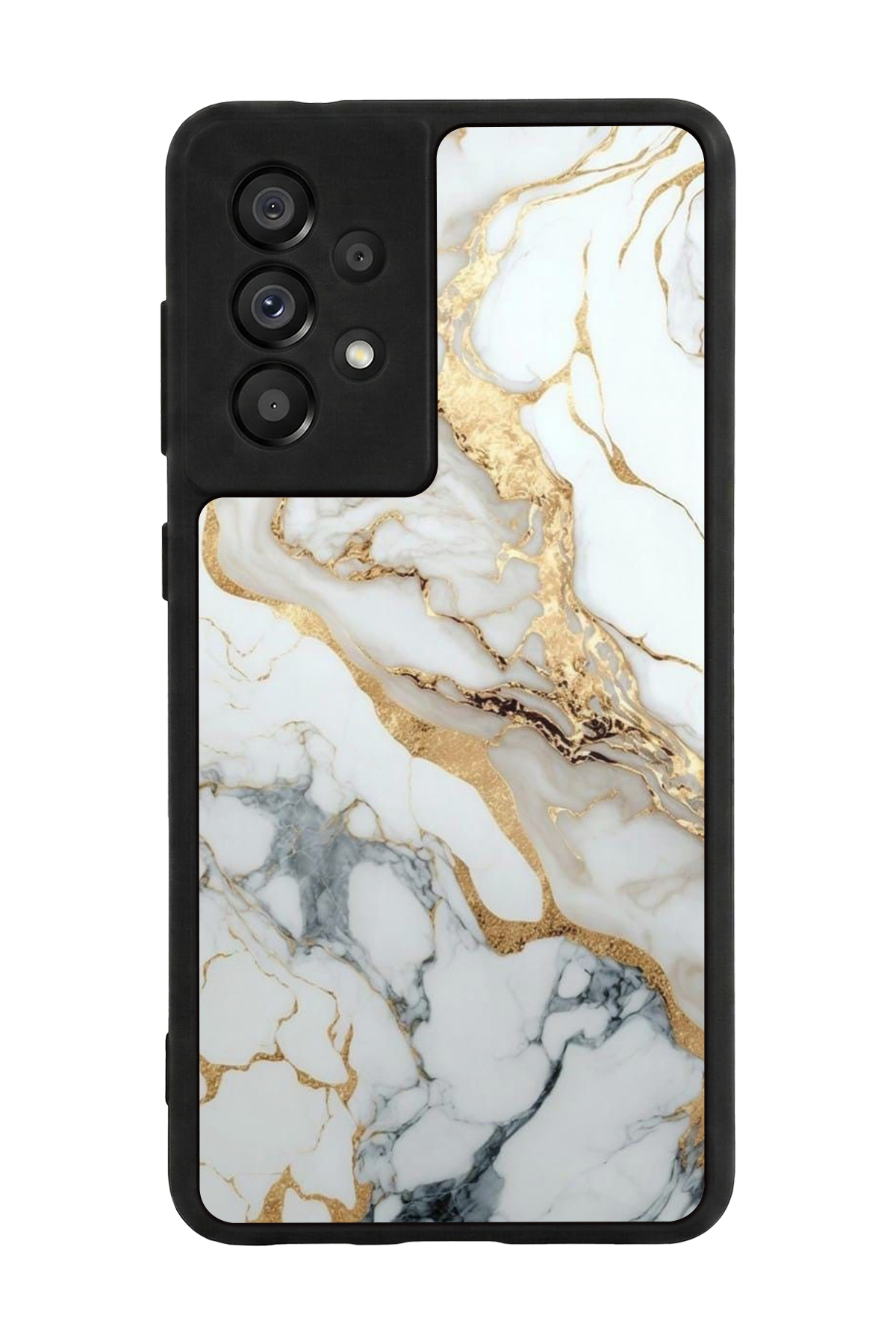 Samsung Galaxy A73 Uyumlu Mermer Marble Tasarımlı Glossy Premium Kılıf
