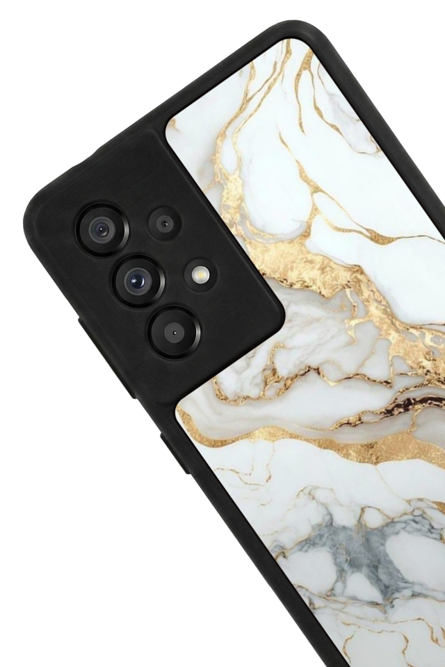 Samsung Galaxy A73 Uyumlu Mermer Marble Tasarımlı Glossy Premium Kılıf