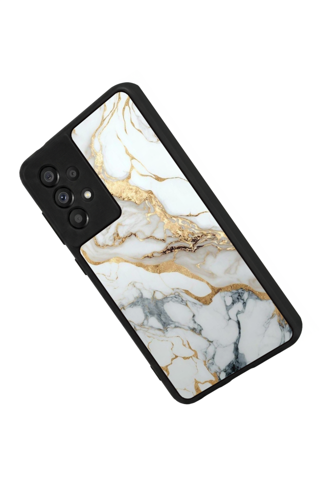 Samsung Galaxy A73 Uyumlu Mermer Marble Tasarımlı Glossy Premium Kılıf