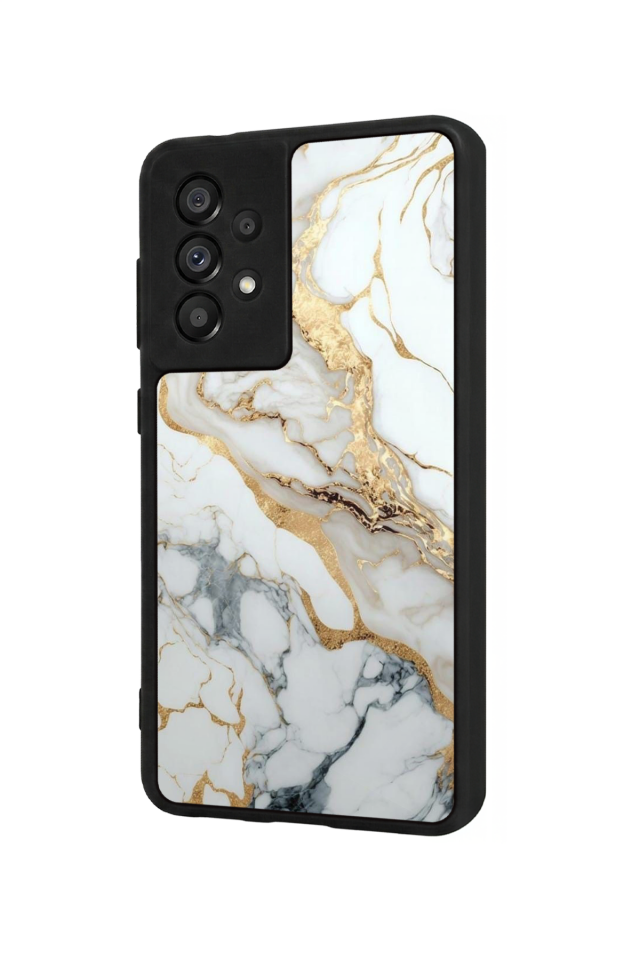 Samsung Galaxy A73 Uyumlu Mermer Marble Tasarımlı Glossy Premium Kılıf