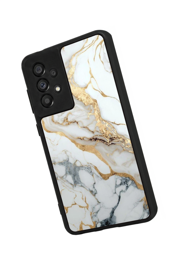 Samsung Galaxy A73 Uyumlu Mermer Marble Tasarımlı Glossy Premium Kılıf