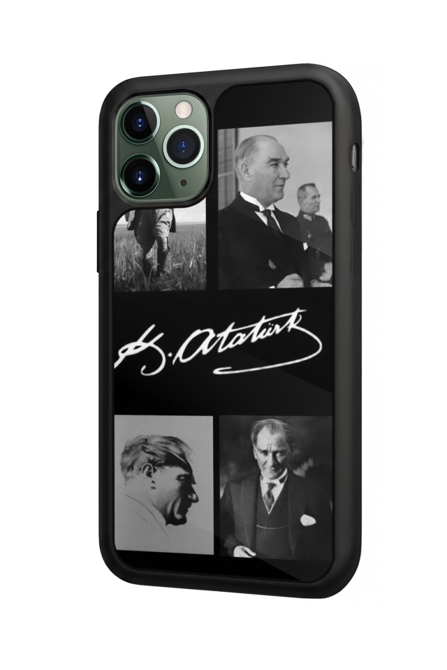 iPhone 11 Pro Uyumlu Mustafa Kemal Ataturk Tasarımlı Glossy Premium Kılıf