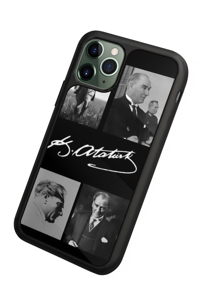 iPhone 11 Pro Uyumlu Mustafa Kemal Ataturk Tasarımlı Glossy Premium Kılıf
