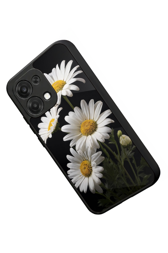 Oppo A6 Pro Uyumlu Papatya Tasarımlı Glossy Premium Kılıf
