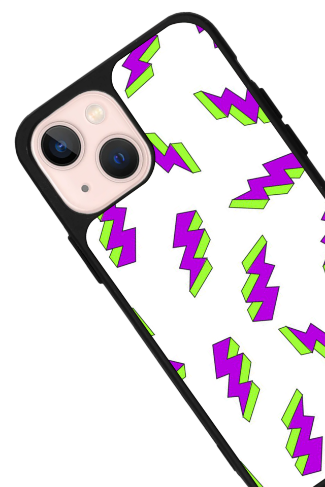 iPhone 15 Plus Uyumlu Simsek Tasarımlı Glossy Premium Kılıf