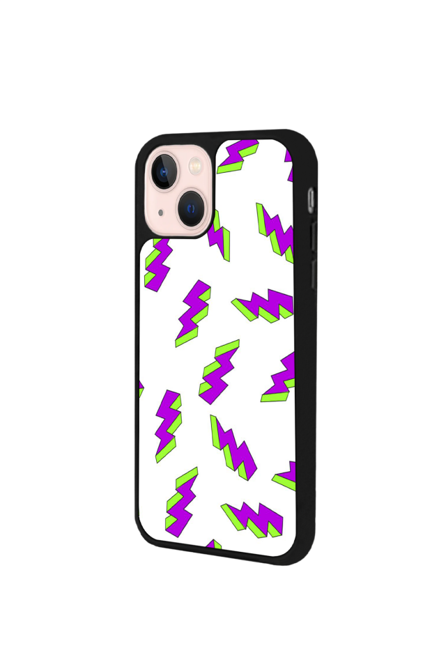 iPhone 15 Plus Uyumlu Simsek Tasarımlı Glossy Premium Kılıf