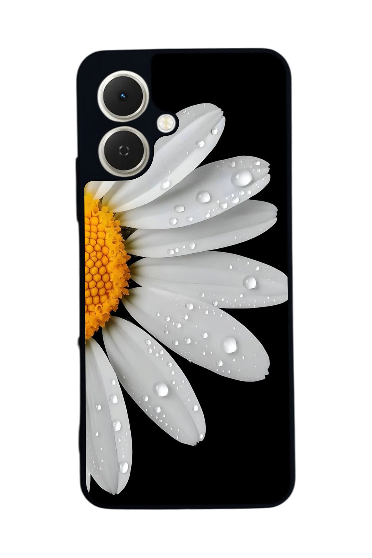 Tecno Spark GO 2 Uyumlu Papatya Tasarımlı Glossy Premium Kılıf