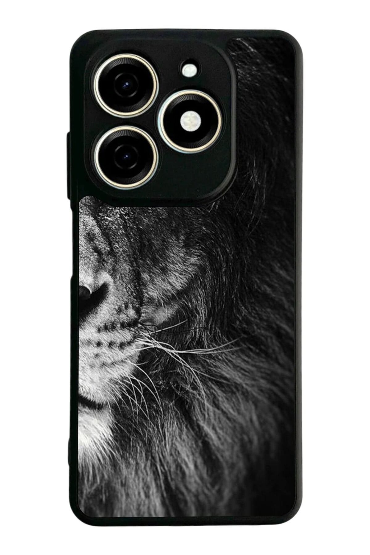 Tecno Spark 20/20C Uyumlu Aslan Tasarımlı Glossy Premium Kılıf