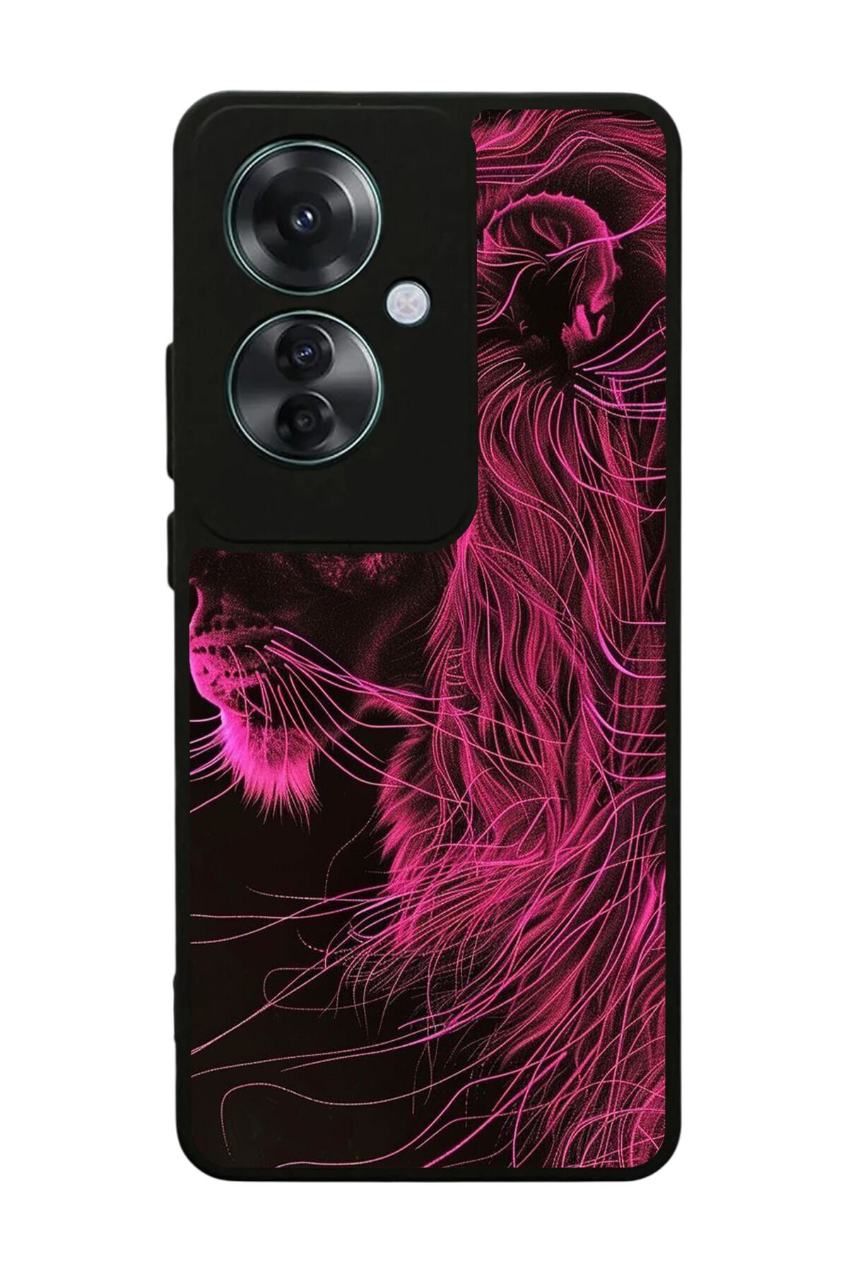 Oppo Reno 11F Uyumlu Aslan Tasarımlı Glossy Premium Kılıf