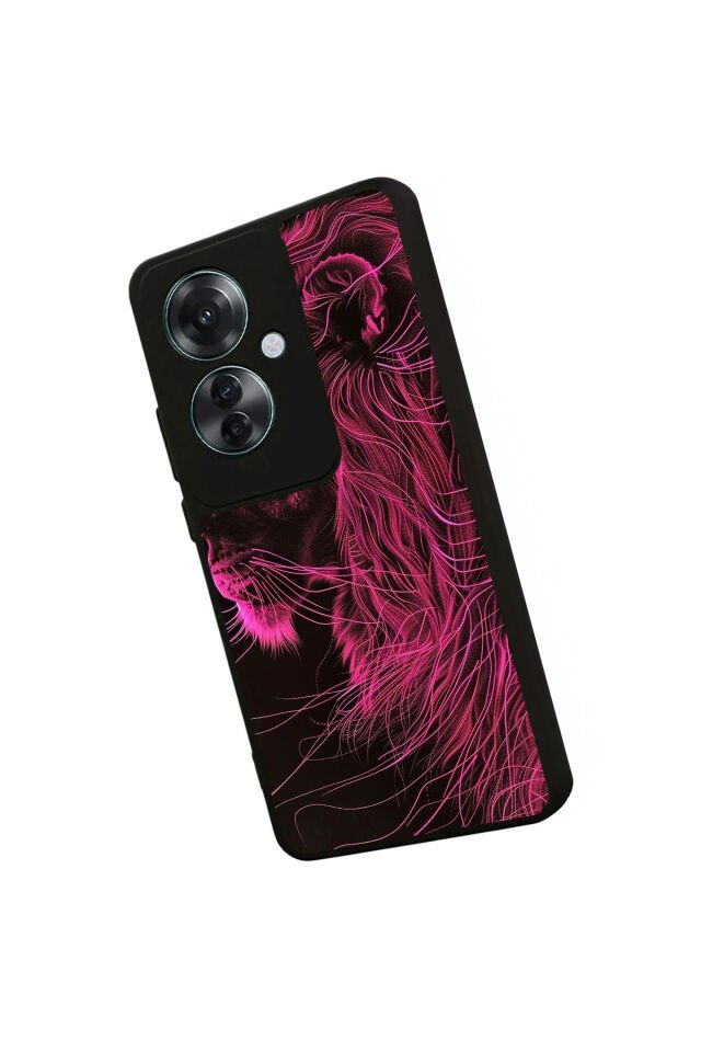 Oppo Reno 11F Uyumlu Aslan Tasarımlı Glossy Premium Kılıf