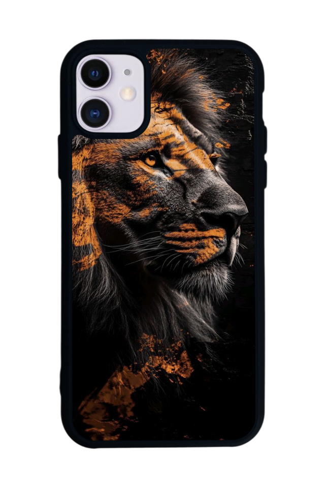 iPhone 11 Uyumlu Aslan Tasarımlı Glossy Premium Kılıf
