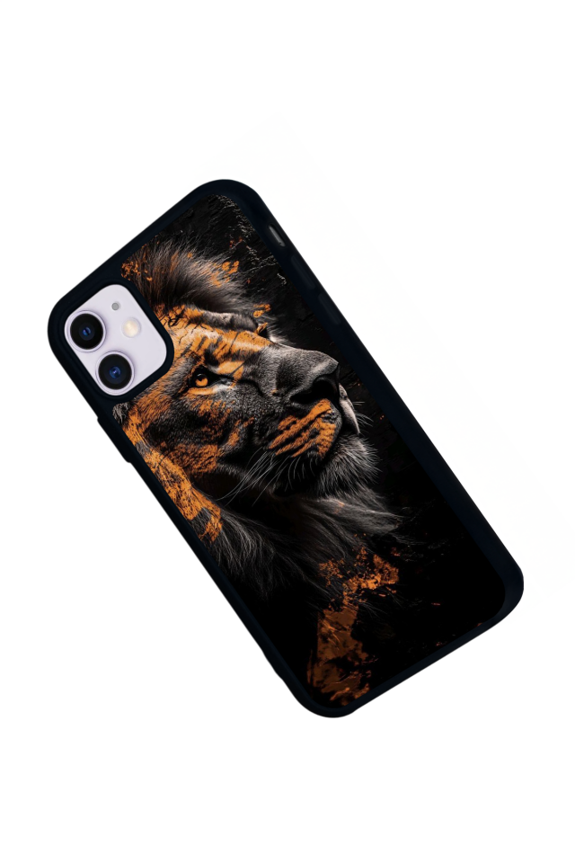 iPhone 11 Uyumlu Aslan Tasarımlı Glossy Premium Kılıf