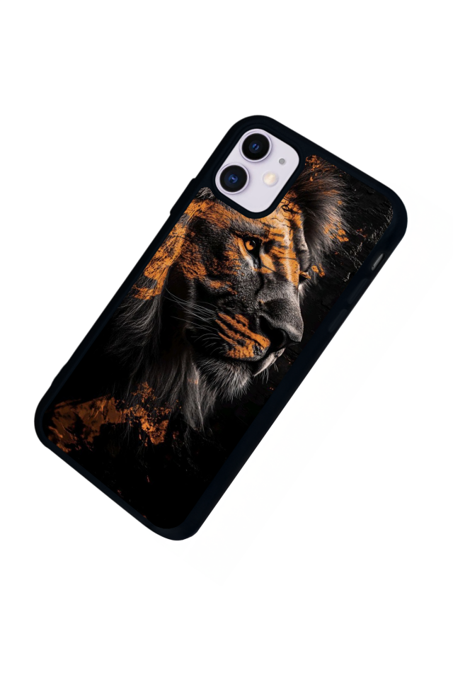 iPhone 11 Uyumlu Aslan Tasarımlı Glossy Premium Kılıf