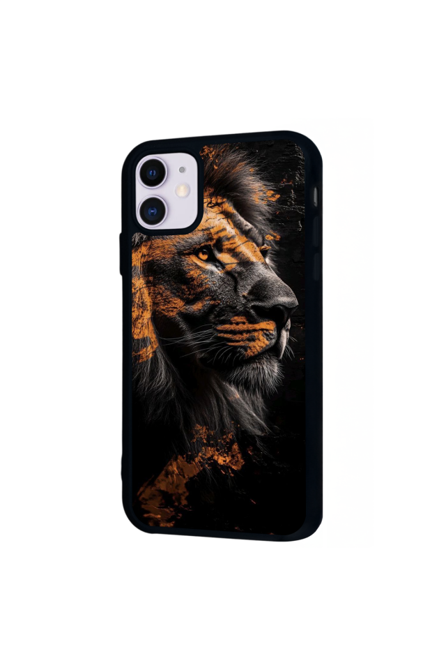 iPhone 11 Uyumlu Aslan Tasarımlı Glossy Premium Kılıf