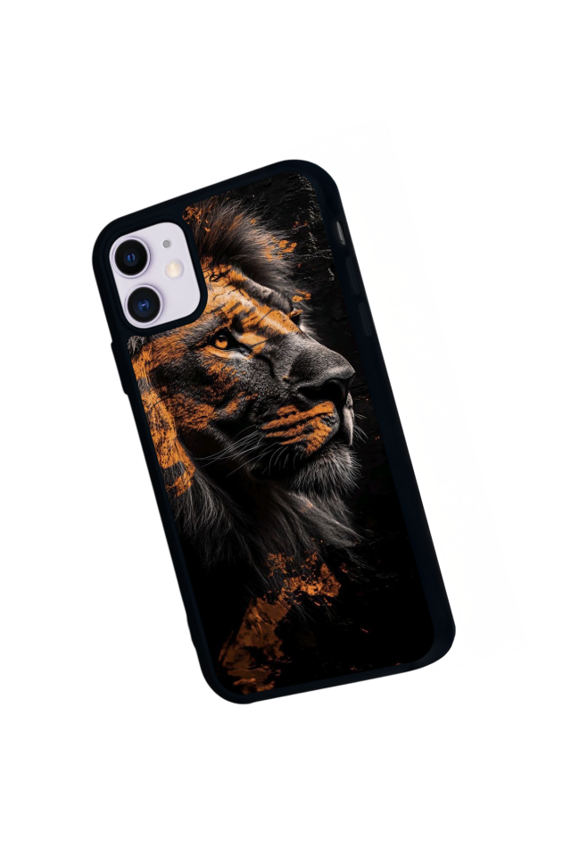 iPhone 11 Uyumlu Aslan Tasarımlı Glossy Premium Kılıf