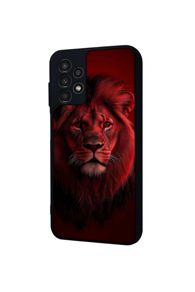 Samsung Galaxy A13 Uyumlu Aslan Tasarımlı Glossy Premium Kılıf