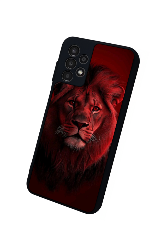 Samsung Galaxy A13 Uyumlu Aslan Tasarımlı Glossy Premium Kılıf