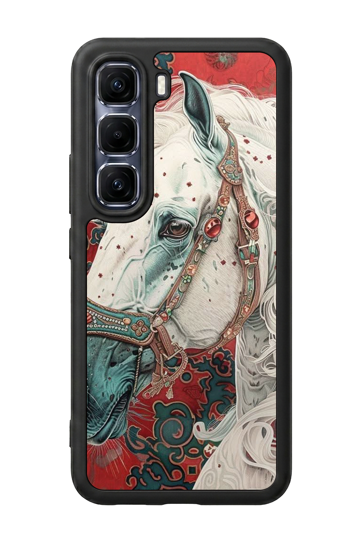 Infinix Hot 60 Pro Plus Uyumlu At Horse Tasarımlı Glossy Premium Kılıf