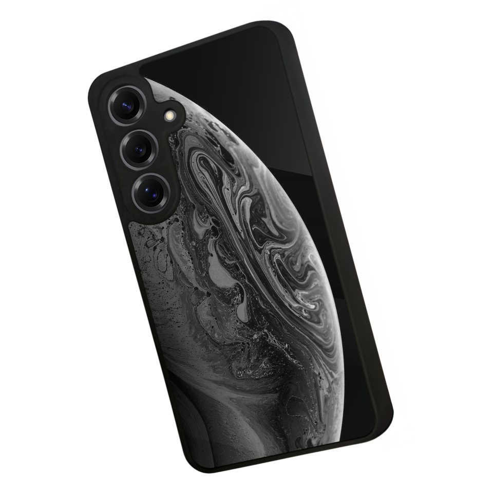 Samsung Galaxy S25 Uyumlu Ay Tasarımlı Glossy Premium Kılıf