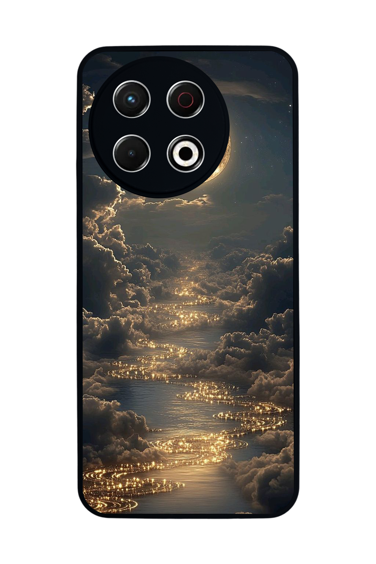 Tecno Spark 30 Pro Uyumlu Ay Tasarımlı Glossy Premium Kılıf