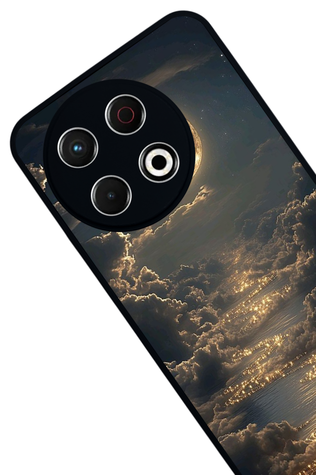 Tecno Spark 30 Pro Uyumlu Ay Tasarımlı Glossy Premium Kılıf