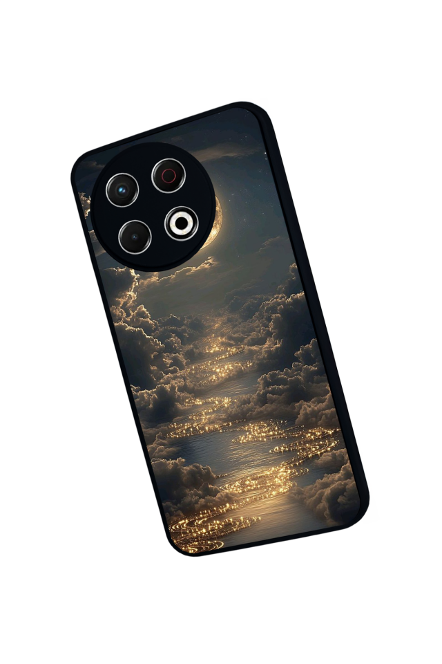 Tecno Spark 30 Pro Uyumlu Ay Tasarımlı Glossy Premium Kılıf