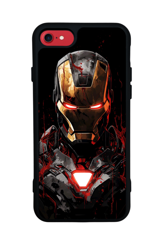 iPhone 7 Uyumlu  Iron Man ( Demir Adam ) Tasarımlı Glossy Premium Kılıf