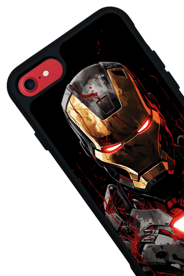 iPhone 7 Uyumlu  Iron Man ( Demir Adam ) Tasarımlı Glossy Premium Kılıf