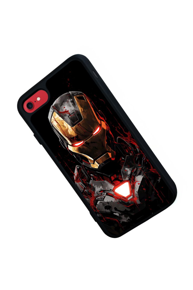 iPhone 7 Uyumlu  Iron Man ( Demir Adam ) Tasarımlı Glossy Premium Kılıf